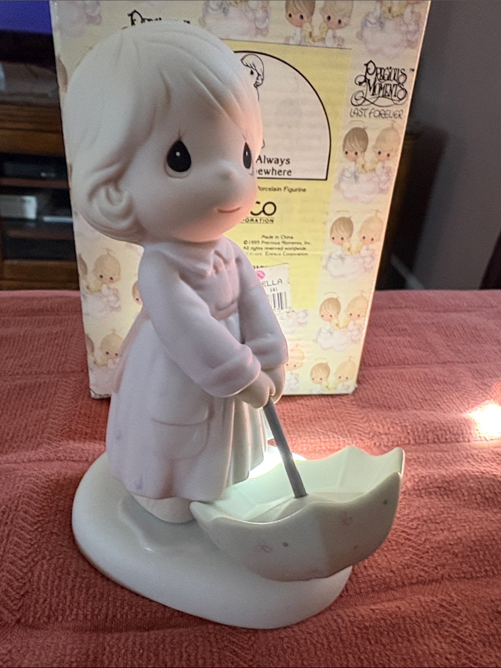 Precious Moments Porcelain Girl Figurine "The Sun Is Always Shining Somewhere"